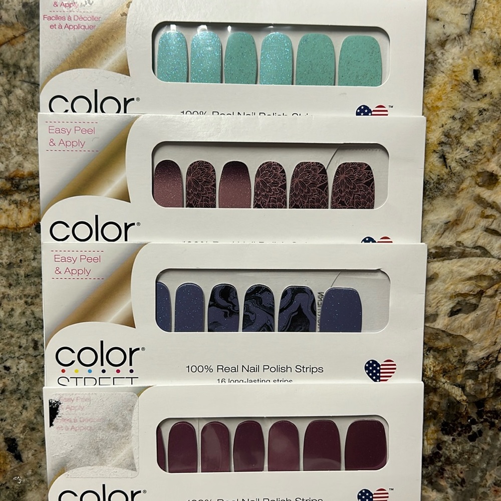 Set of 4 Colors Street nail polish strips